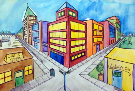 This photo gallery of eighth grade student artwork from Art Teacher Jessica Stanton's classes at Sand Creek Middle School, Inspired by Henry Monroe