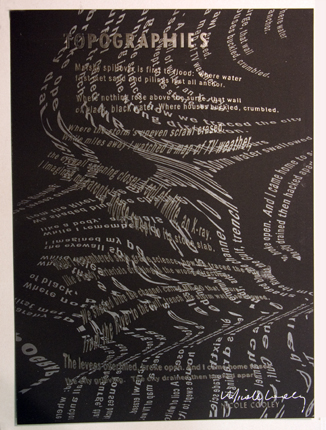 By Nicole Cooley Printed in an edition of 100 by Delphi Basilicato. 