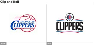 The Clippers logo before and after. The artist of the new logo is known.