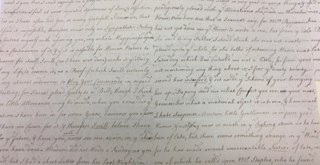 Letter from Mary Martin Rebow