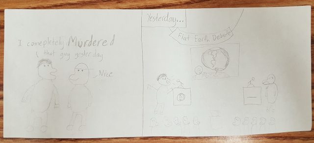 drawn comic by Peter Dowell